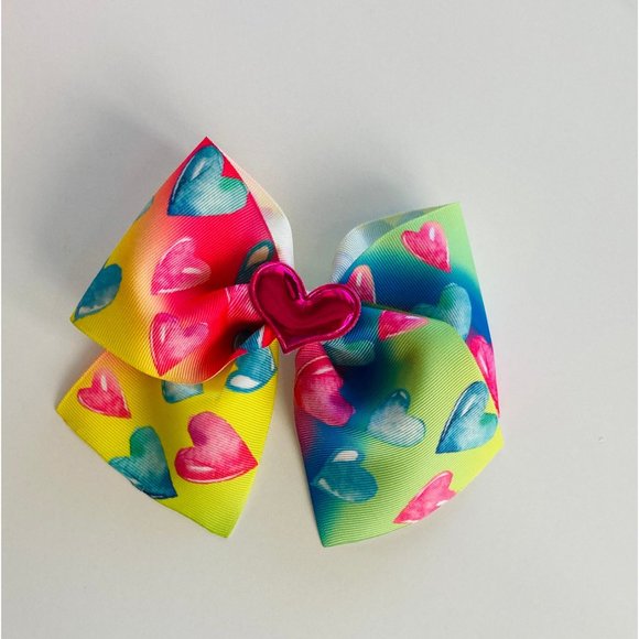 Hearts Cheer Hair Bow for Girls, Toddler and Women - Picture 7 of 7